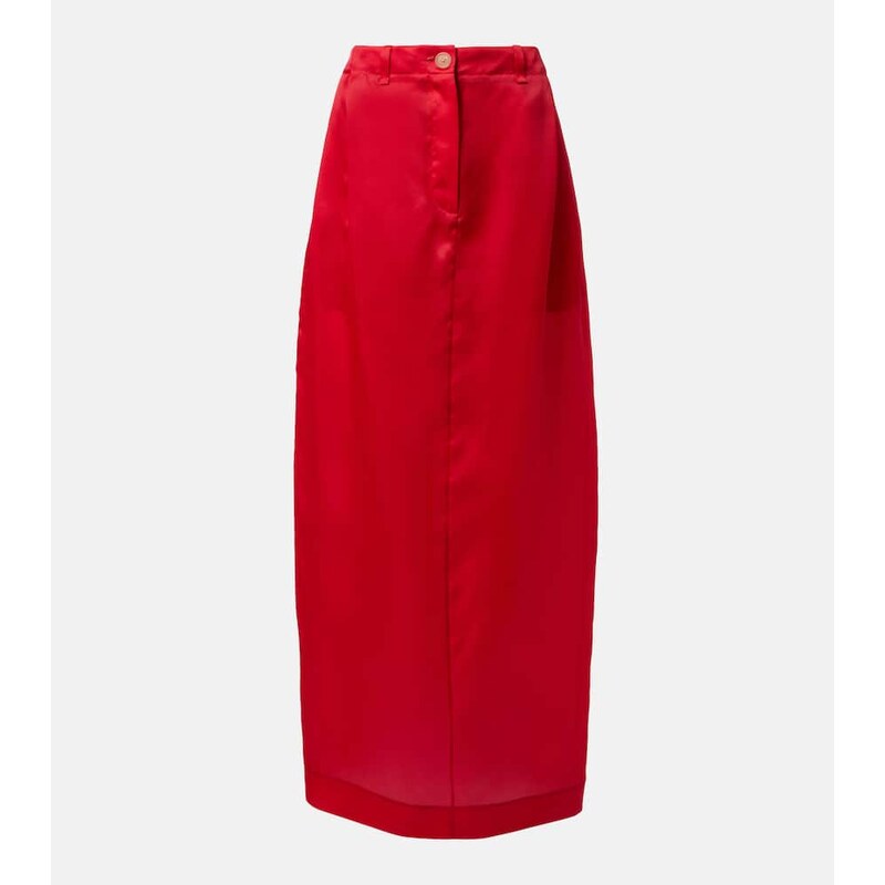 Khaite Lucian silk organza maxi skirt