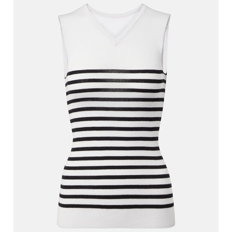 Khaite Renato striped wool-blend top