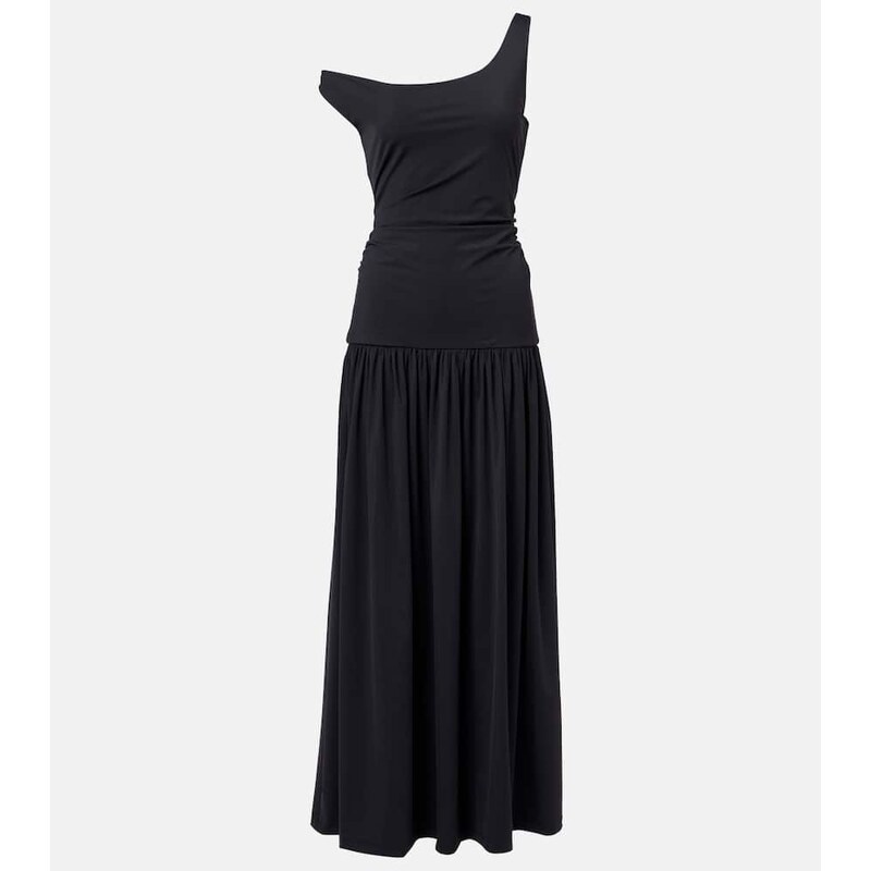 Róhe One-shoulder plissé maxi dress