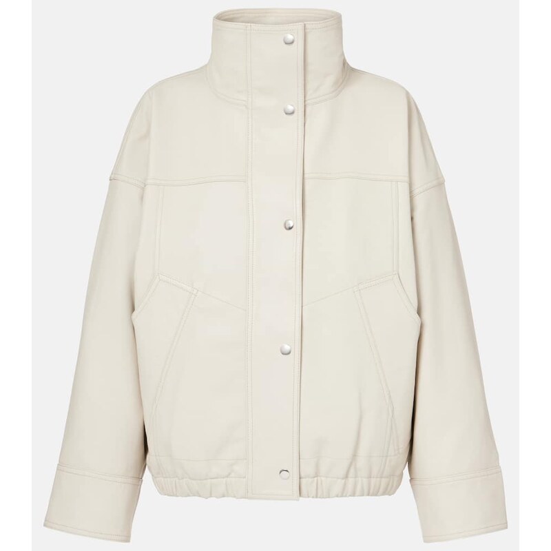 Róhe Leather bomber jacket