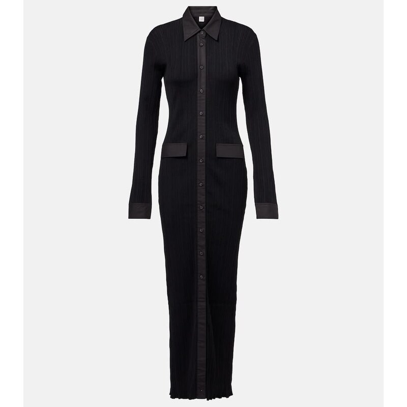 Toteme Ribbed-knit shirt dress