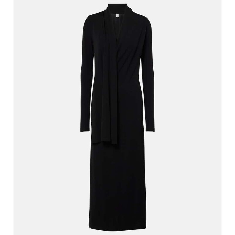 Toteme Scarf-detail jersey maxi dress