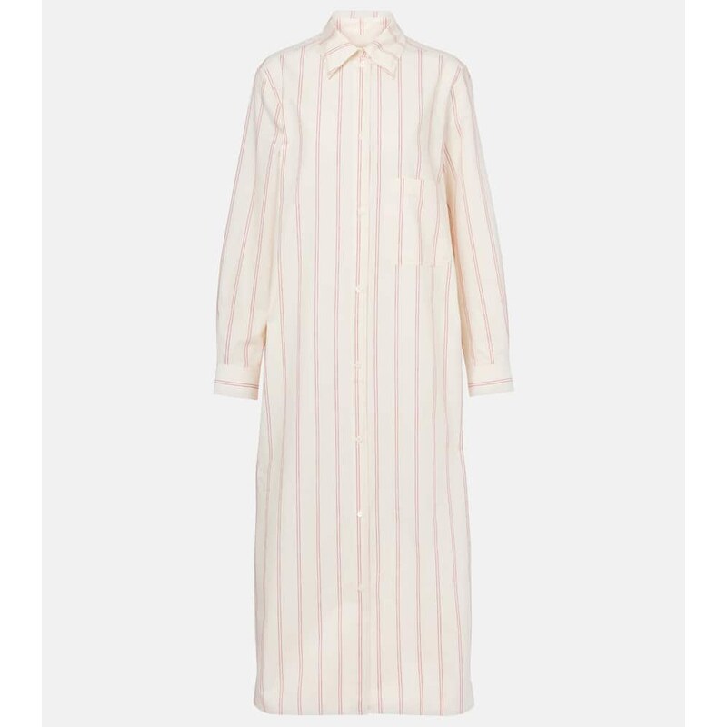 Toteme Striped cotton and silk shirt dress