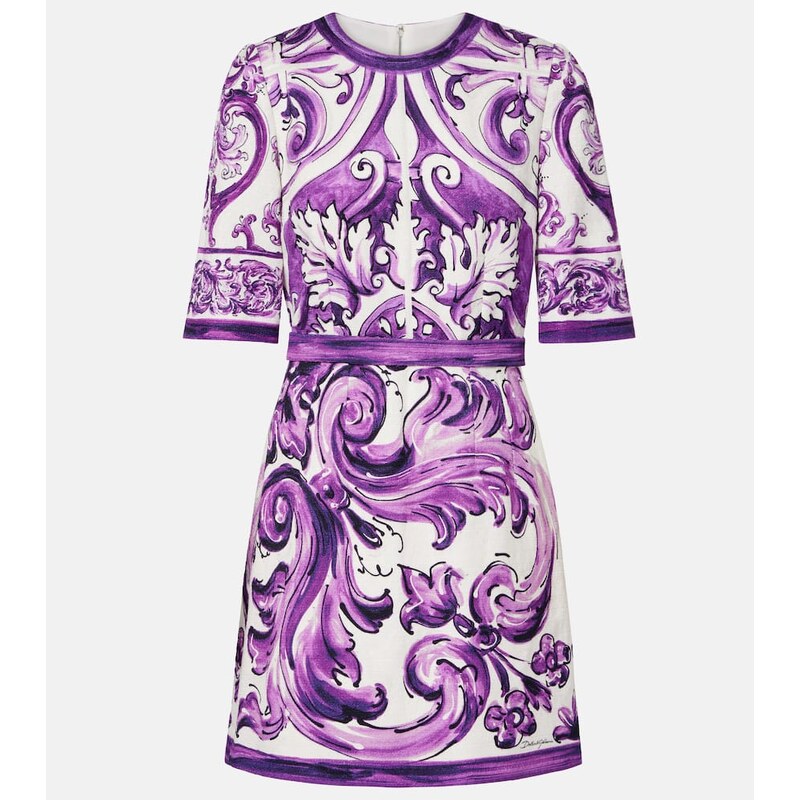 Dolce&Gabbana Majolica cotton-blend minidress