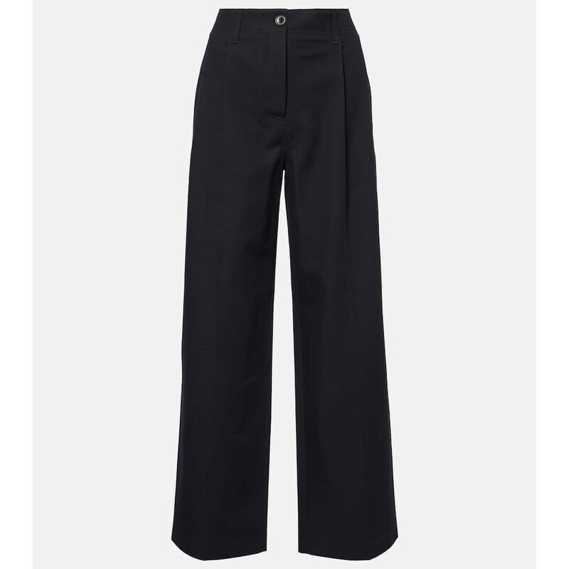 Toteme Mid-rise cotton twill chinos