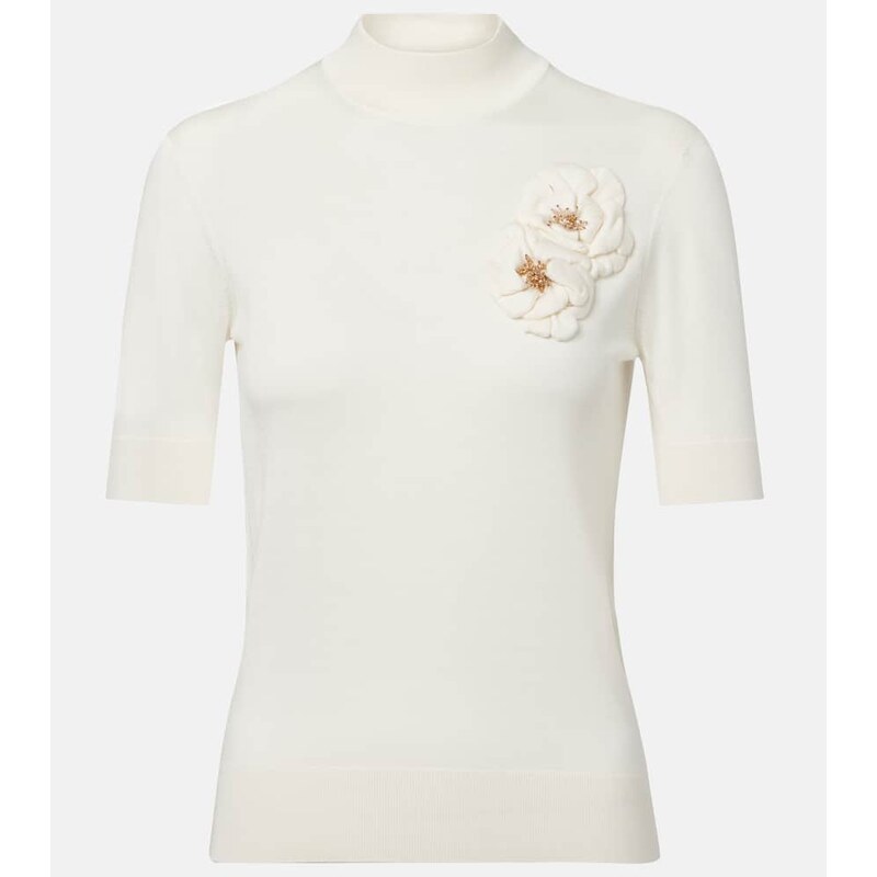Dolce&Gabbana Embellished turtleneck silk top