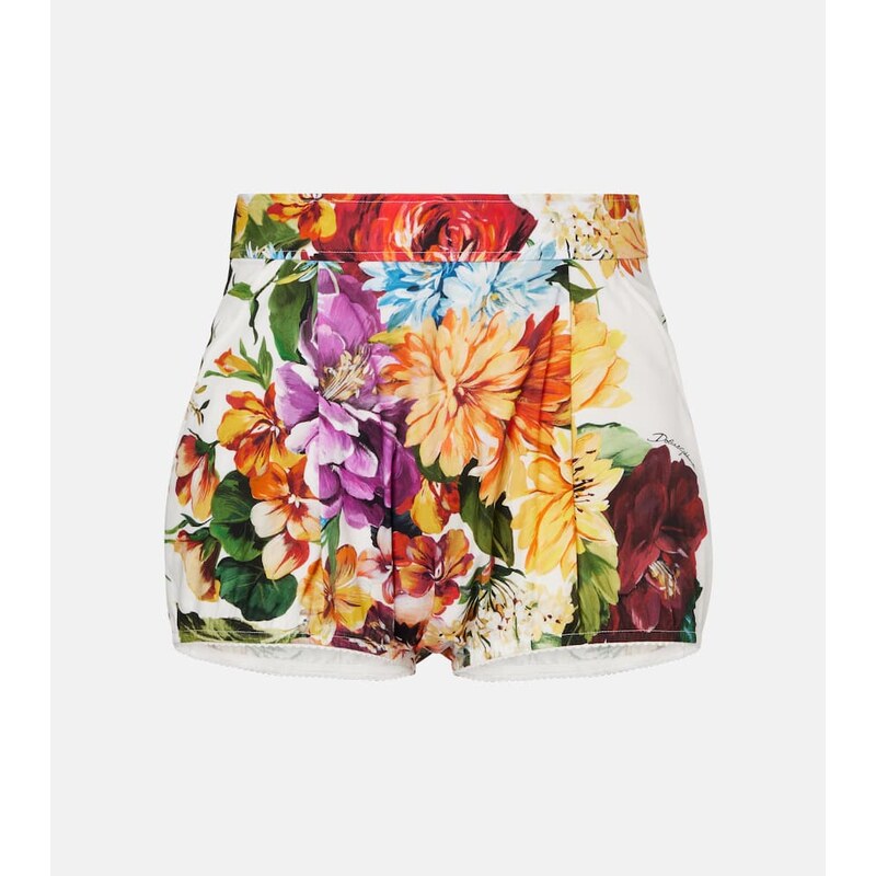 Dolce&Gabbana Floral cotton poplin shorts