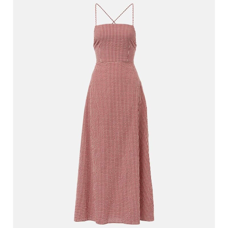 Posse Lori gingham cotton maxi dress