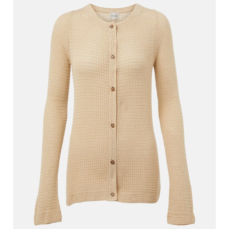 Posse Lennon crochet cotton-blend cardigan