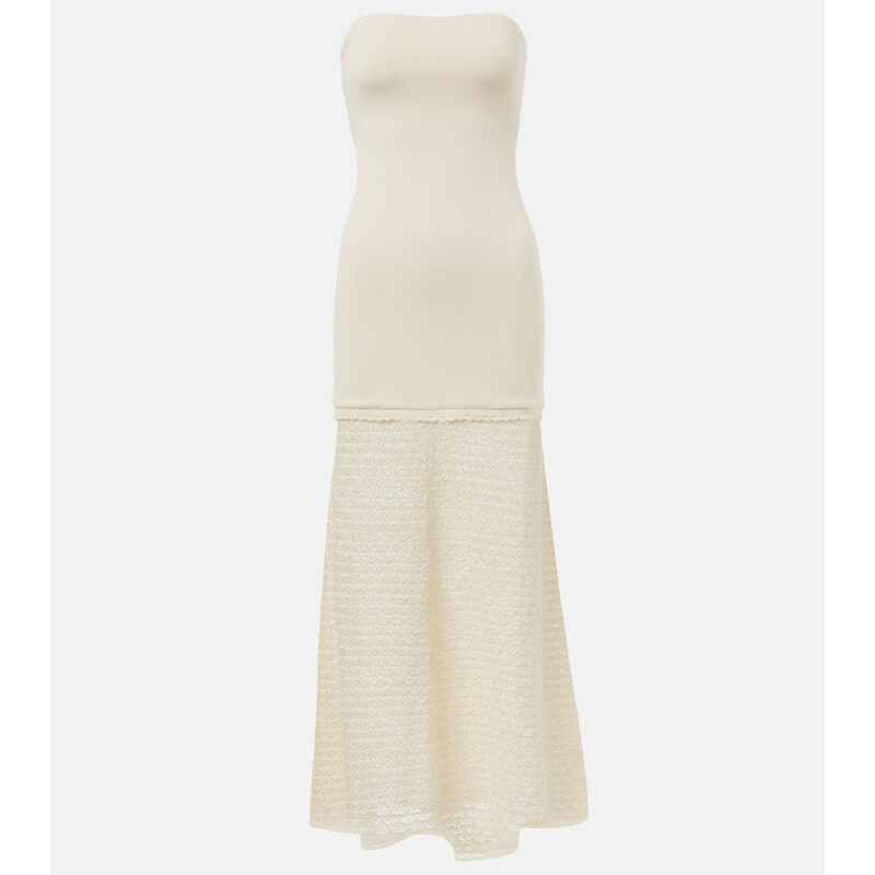 Posse Romy crochet-trimmed maxi dress
