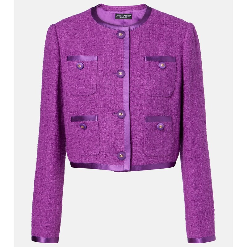 Dolce&Gabbana Cotton and silk-blend tweed jacket