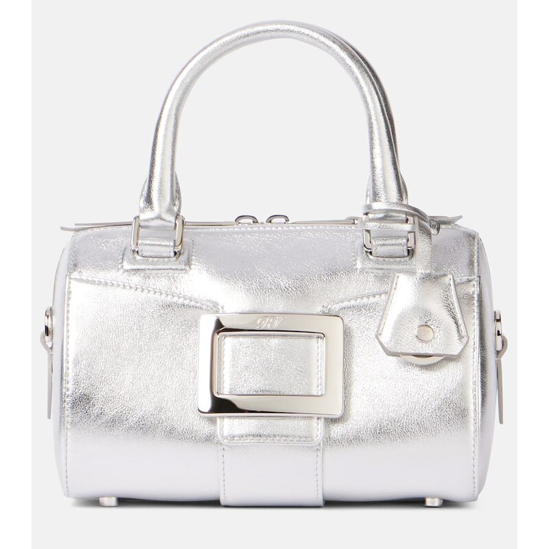 Roger Vivier Belle Vivier Mini metallic leather tote bag