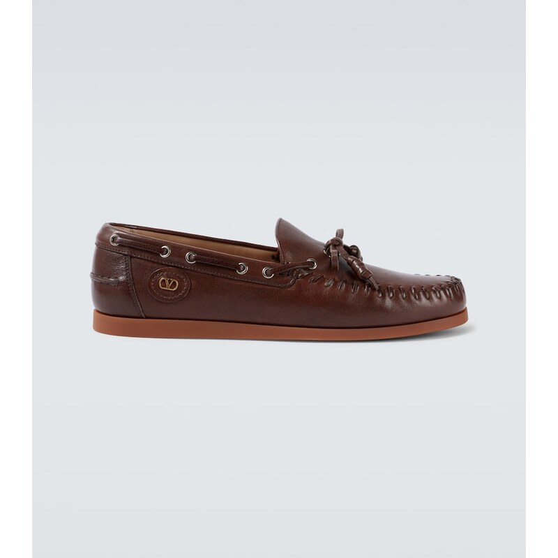 Valentino Garavani Palm Avenue leather boat shoes