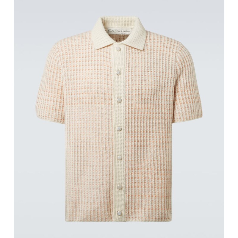 Gods True Cashmere Noble waffle-knit cashmere polo shirt