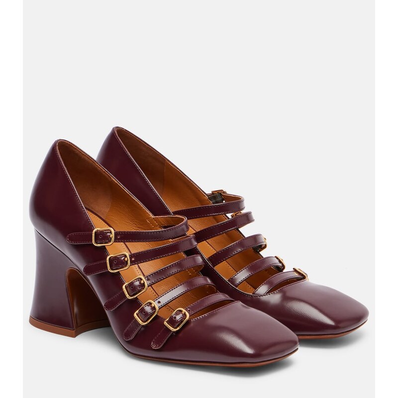 Chloé Janis 80 leather Mary Jane pumps