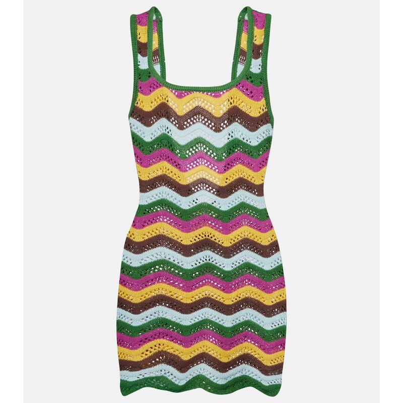 Bananhot Lindsay striped crochet minidress