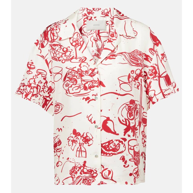 Asceno Pragua printed silk twill shirt