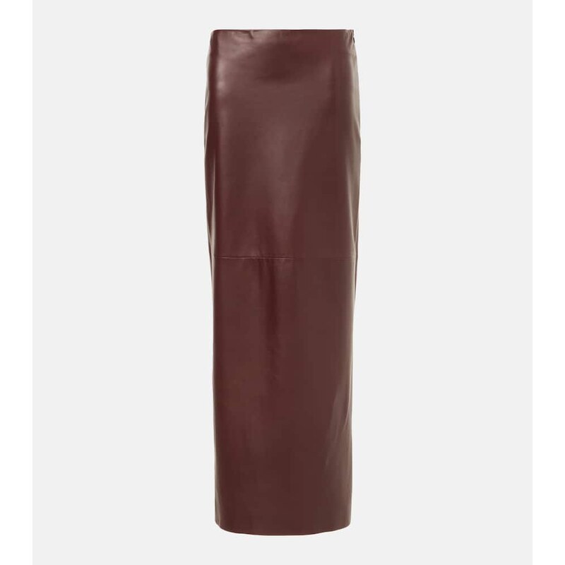 Brunello Cucinelli Leather maxi skirt