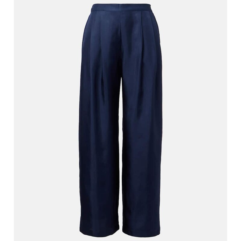 Asceno Isola silk wide-leg pants