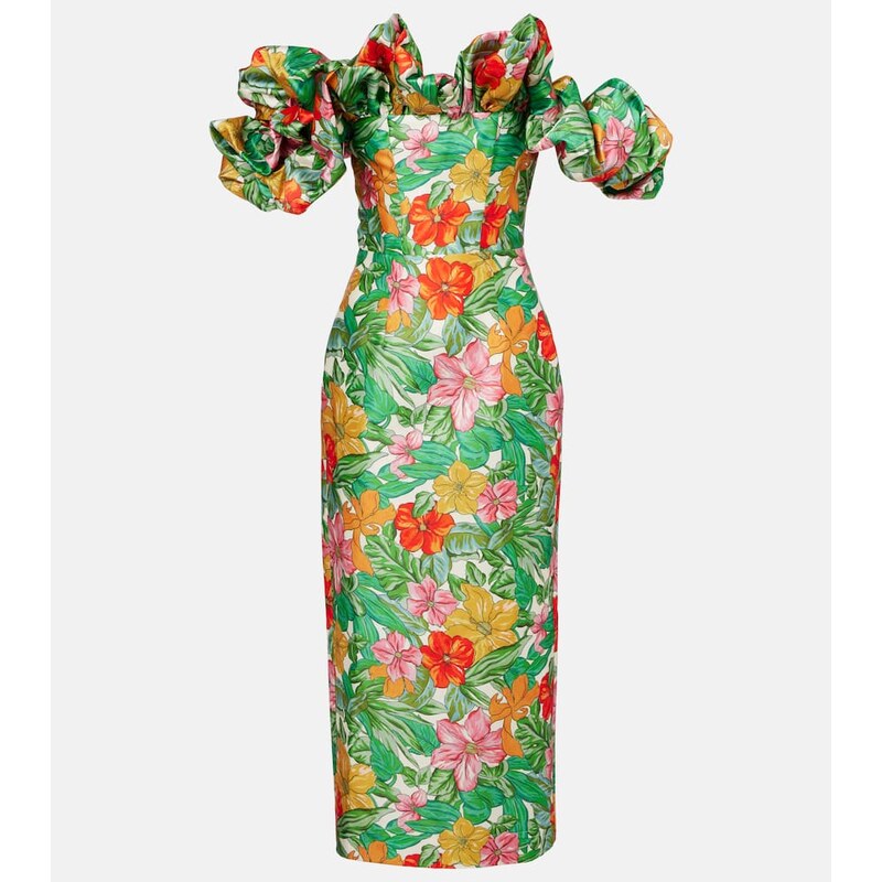 Alemais AlÃmais Printed off-shoulder maxi dress