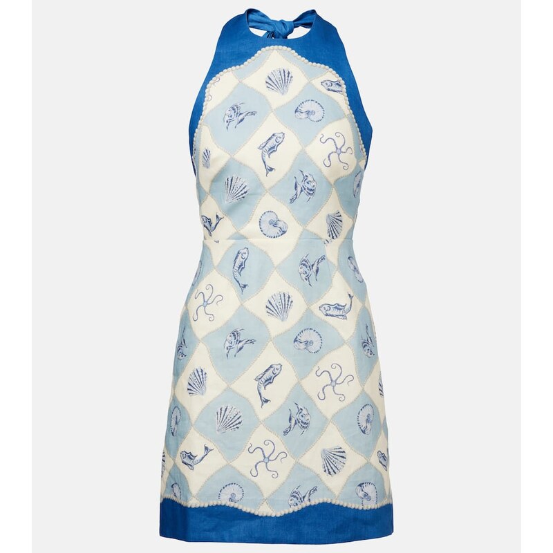 Alemais AlÃmais Pia printed linen minidress