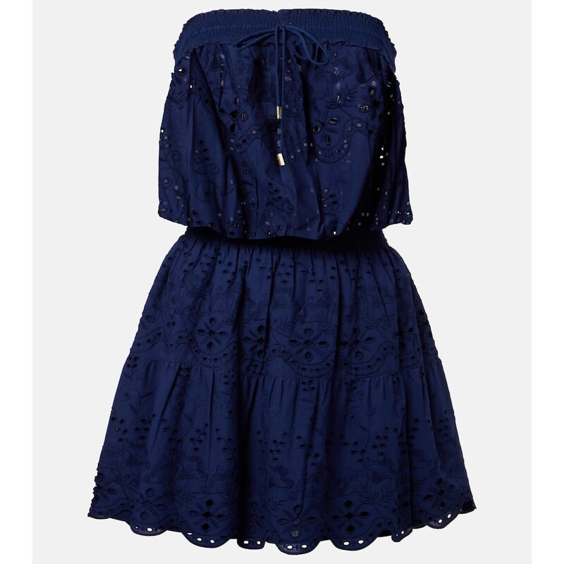 Melissa Odabash Colette cotton broderie anglaise minidress