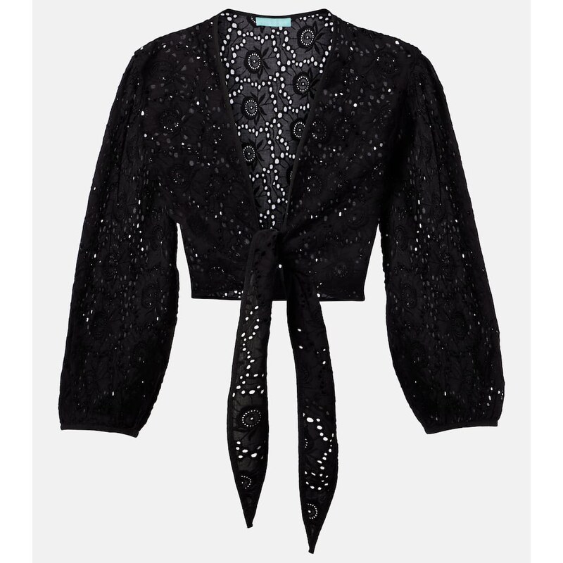 Melissa Odabash Pia cotton lace top