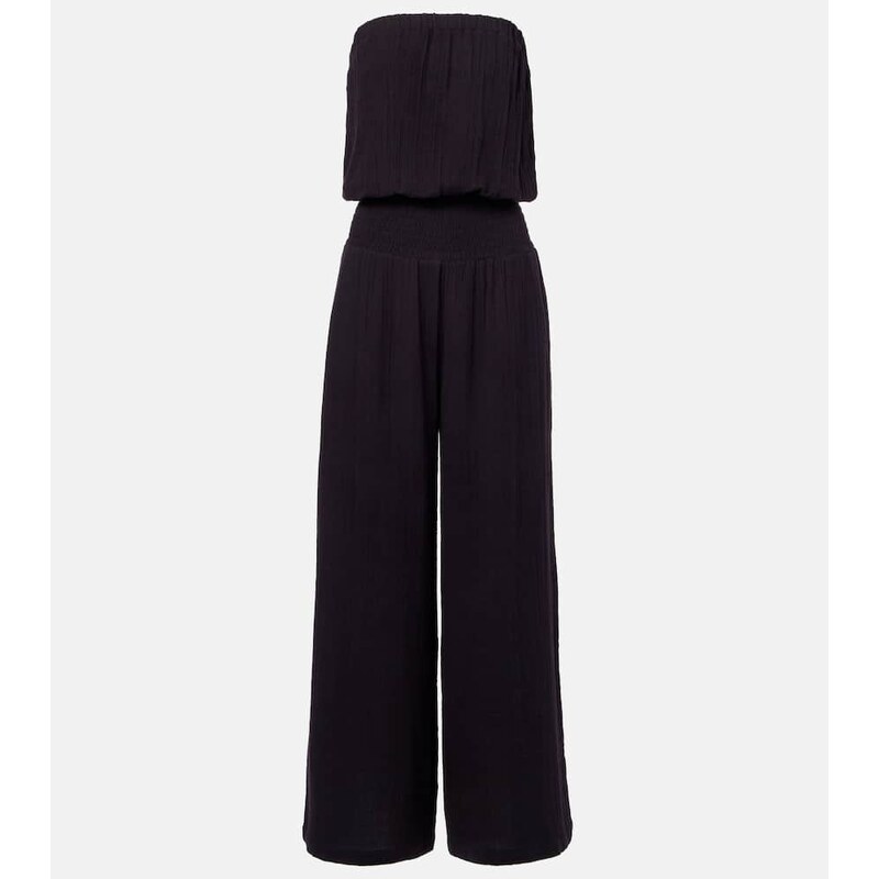 Melissa Odabash Naomi strapless cotton jumpsuit