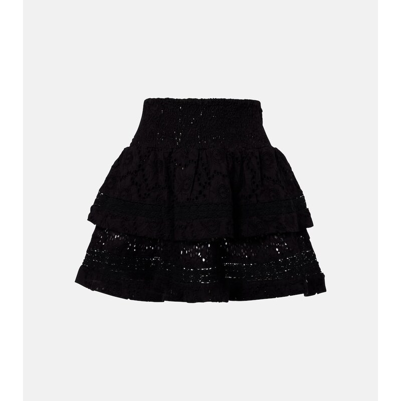 Melissa Odabash Riri cotton broderie miniskirt