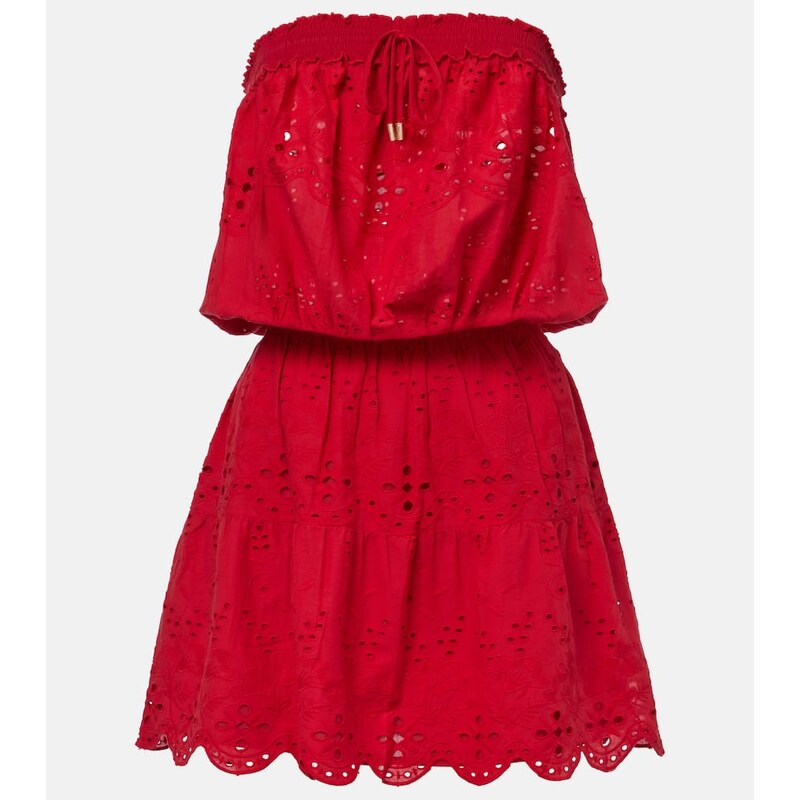 Melissa Odabash Collette embroidered cotton minidress