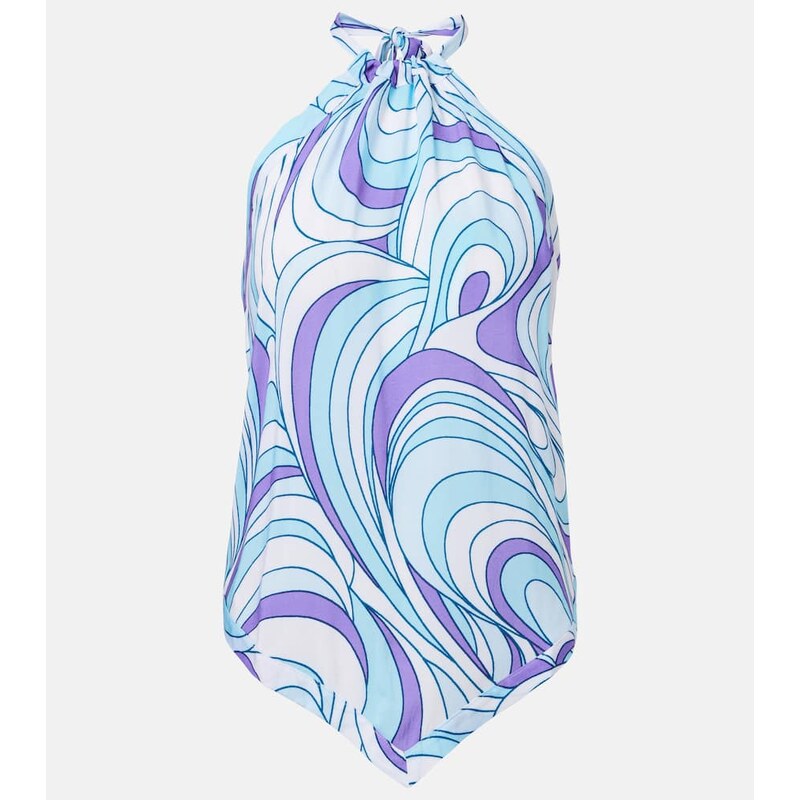 Melissa Odabash Raya printed halterneck top