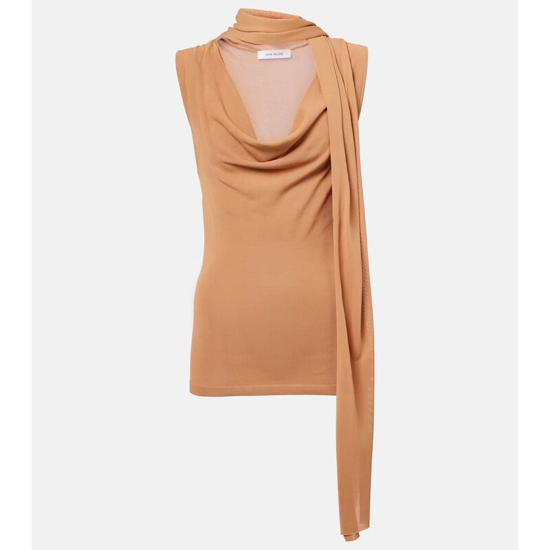 Aya Muse Draped scarf-detail top