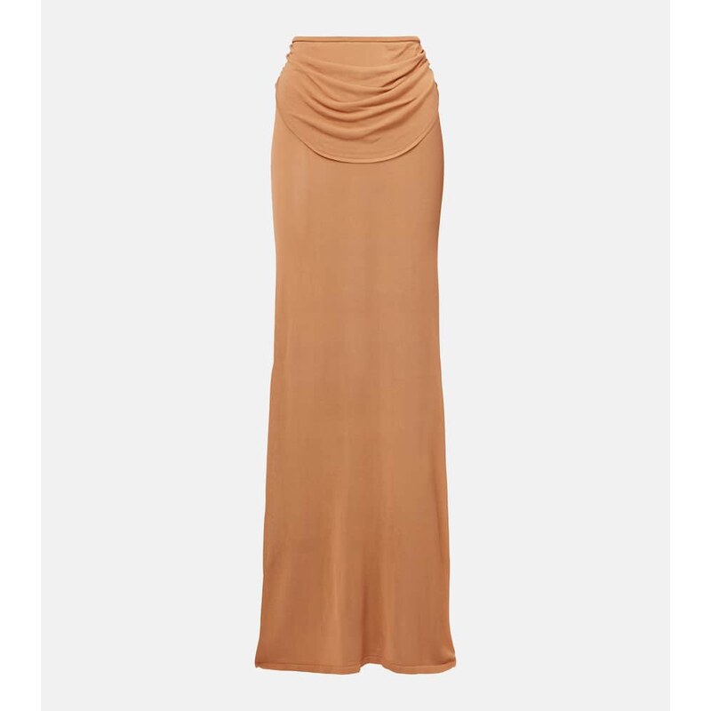 Aya Muse Draped semi-sheer maxi skirt