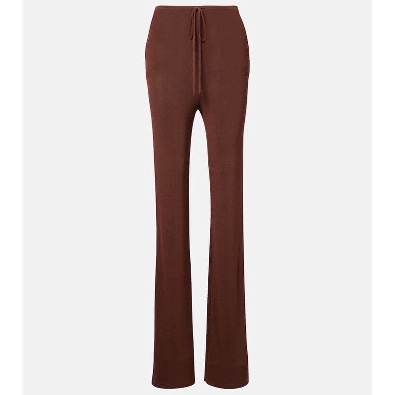 Aya Muse Ribbed-knit flared pants