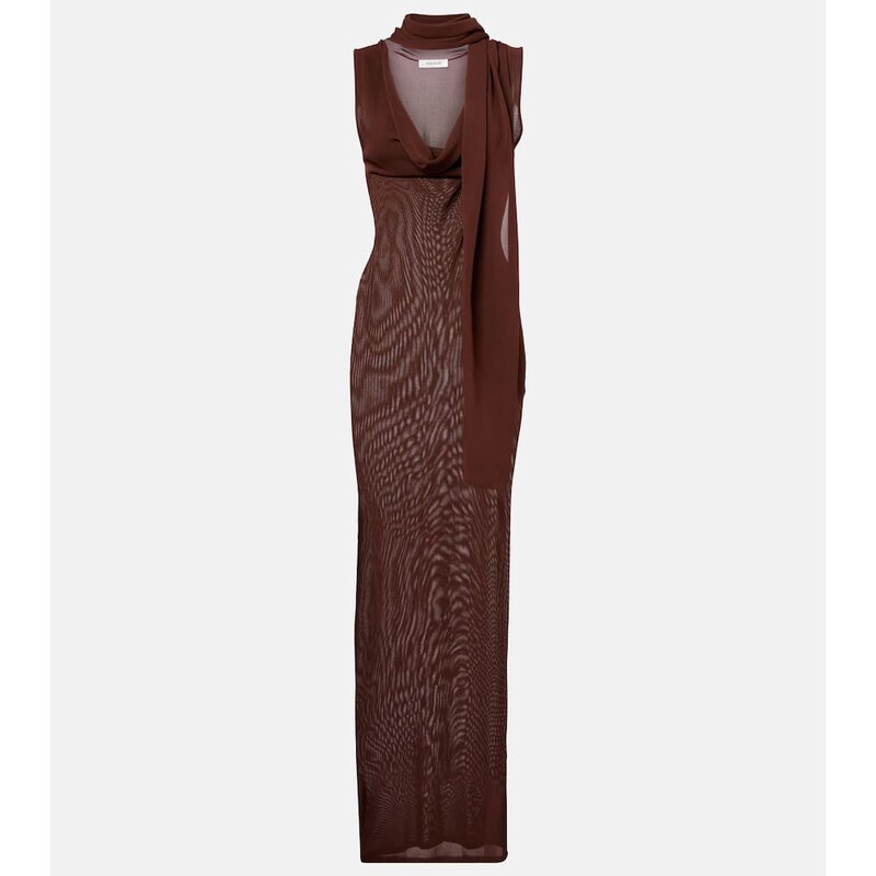 Aya Muse Scarf-detail draped maxi dress
