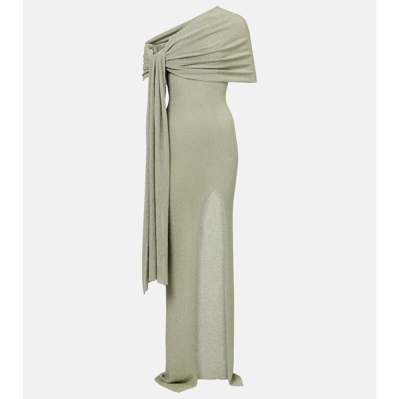 Aya Muse Draped one-shoulder maxi dress