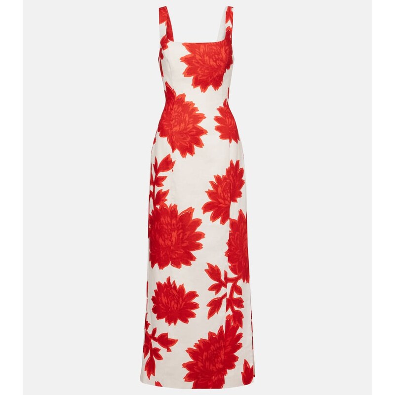 SIR Floral linen maxi dress