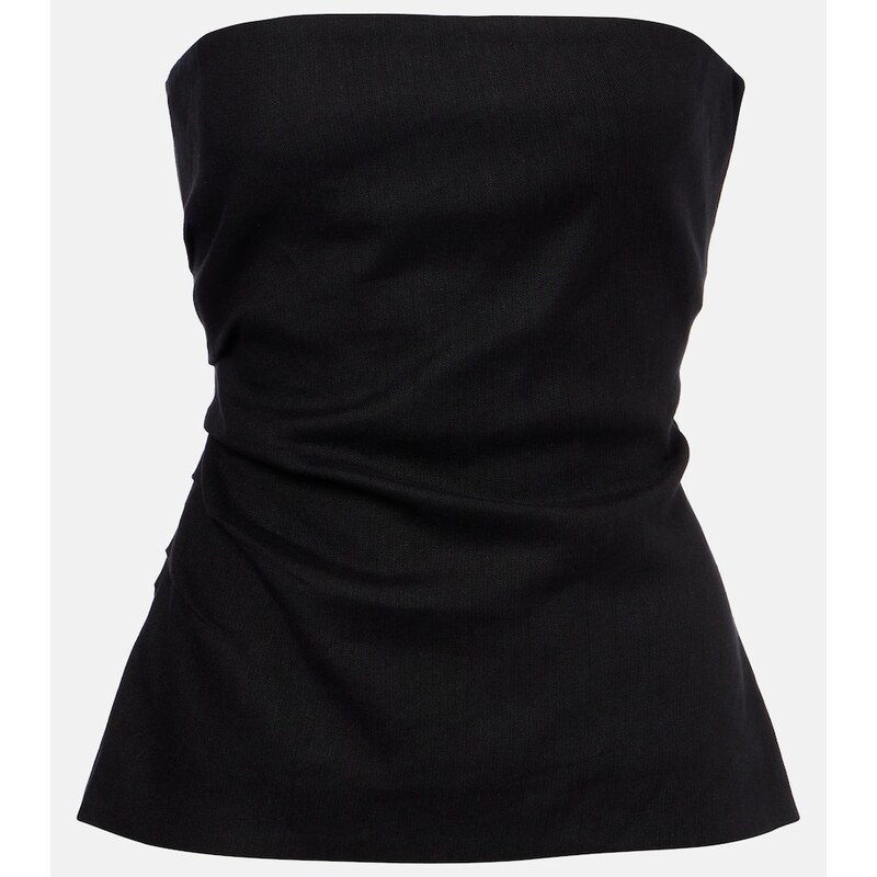 SIR Dorian linen-blend tube top