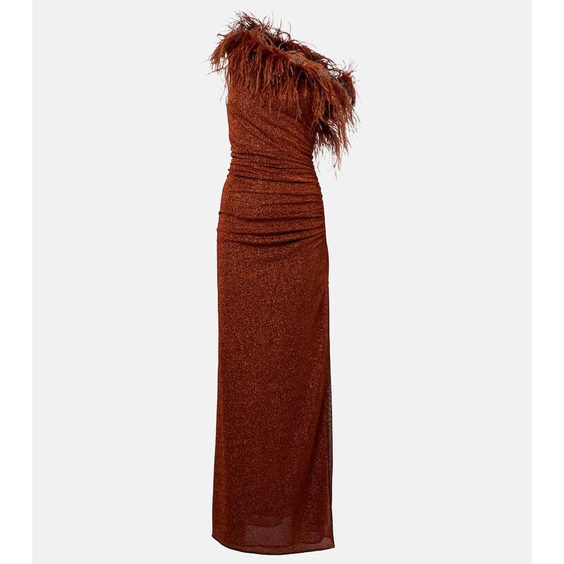 Oséree Lumière Plumage maxi dress