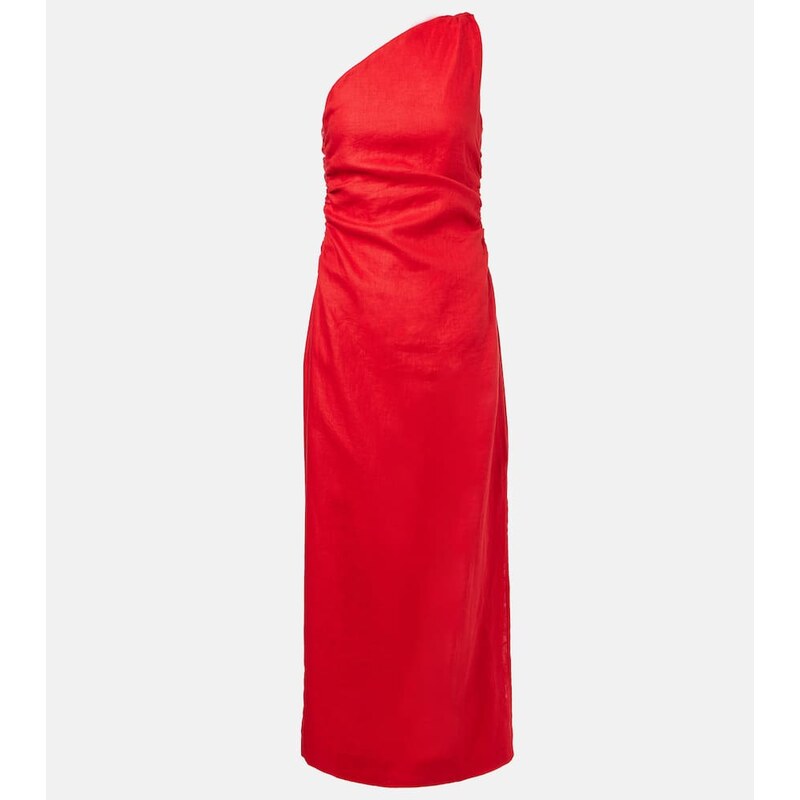 Faithfull Jomana one-shoulder linen midi dress