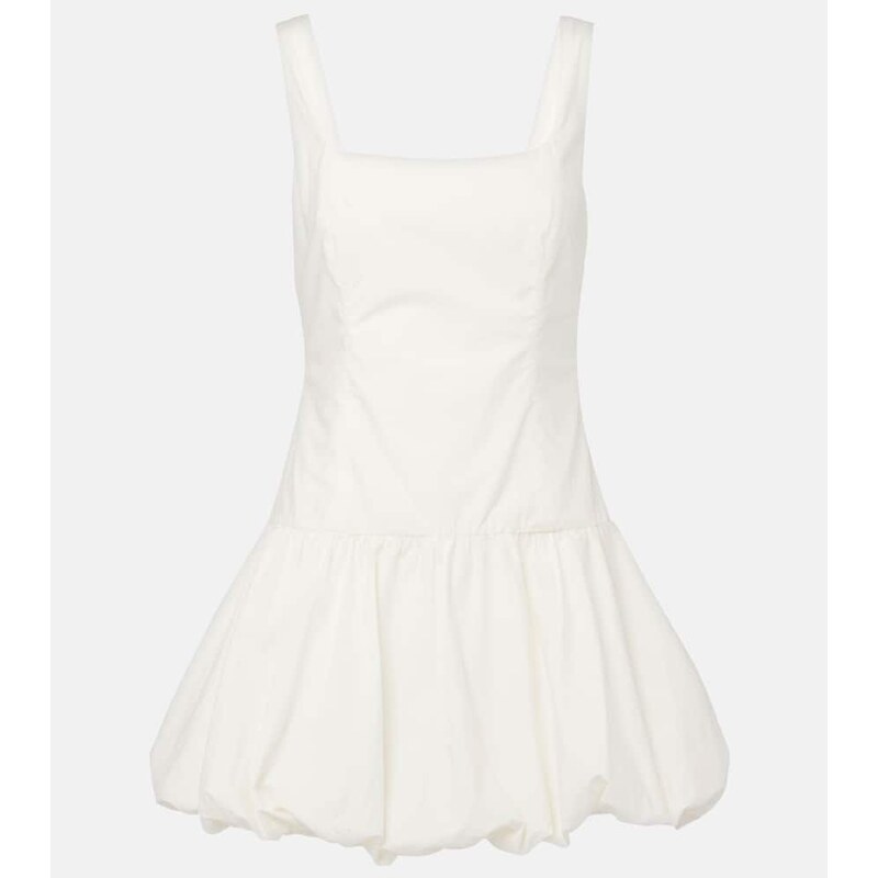 Faithfull Gathered cotton poplin minidress