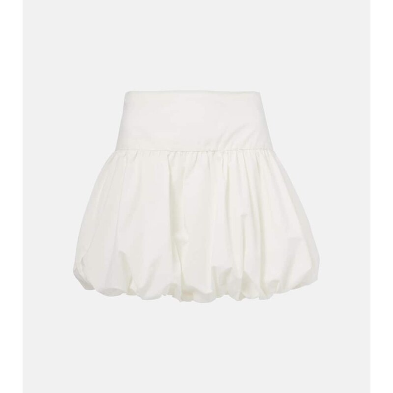 Faithfull Gathered cotton poplin miniskirt