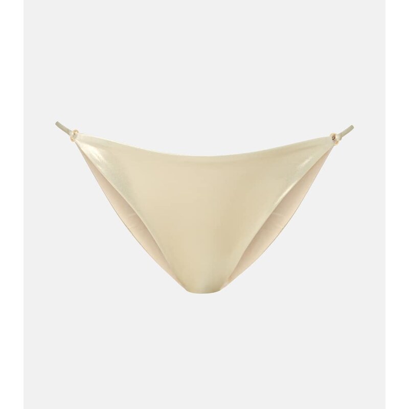 Jade Swim Aria metallic bikini bottoms