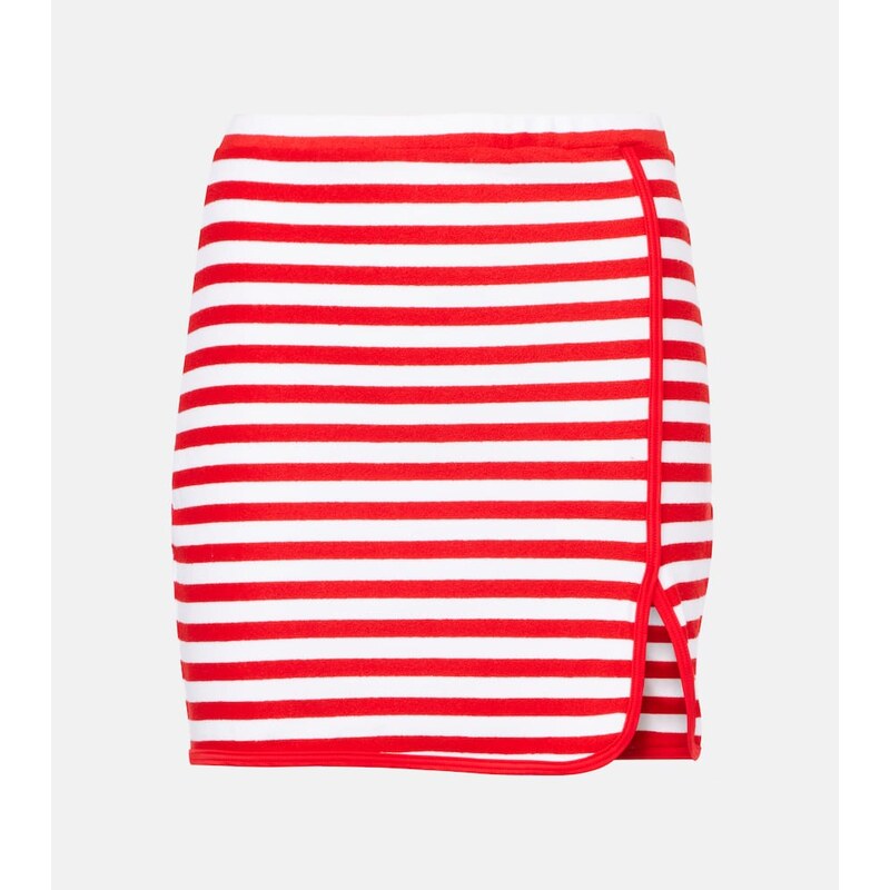 Jade Swim Striped terry miniskirt