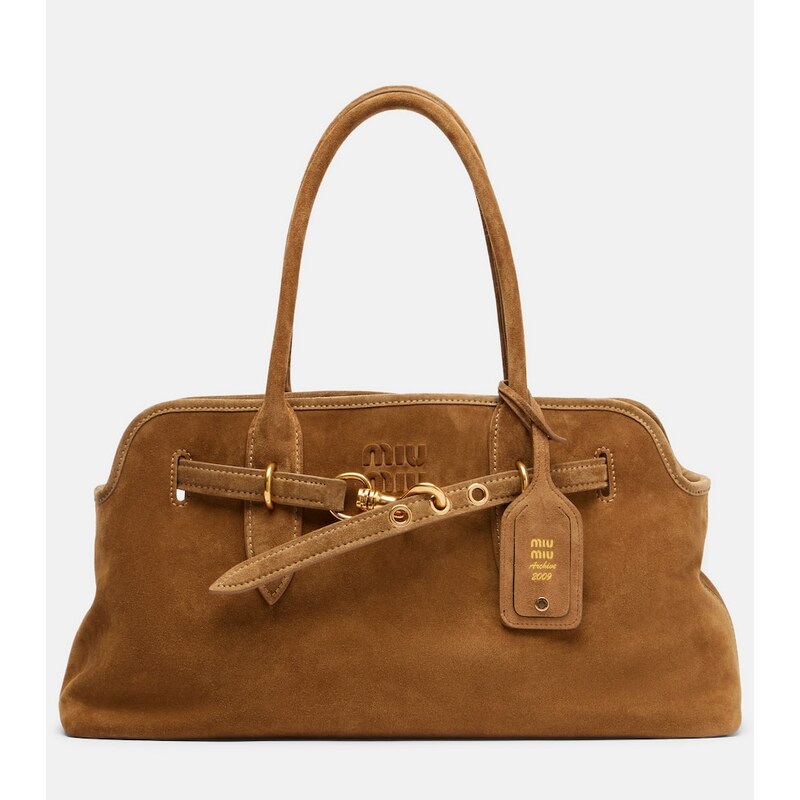Miu Miu Adventure suede tote bag