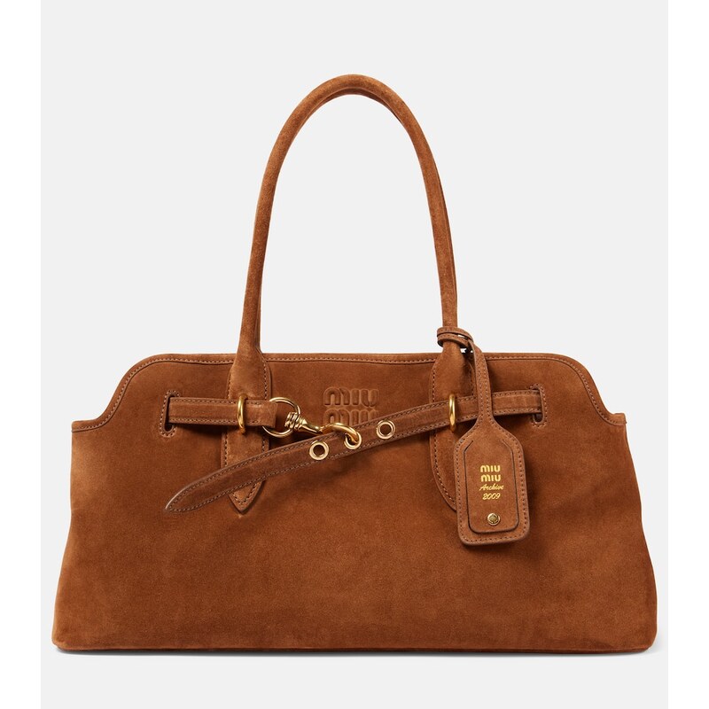 Miu Miu Aventure suede shoulder bag