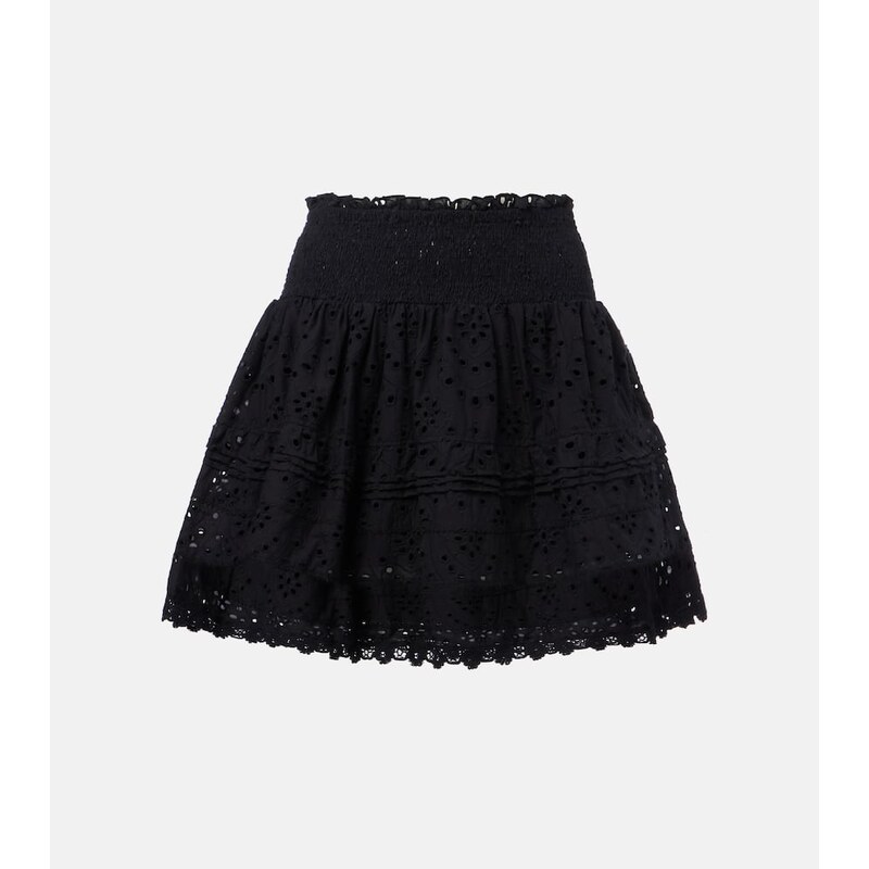 Poupette St Barth Galia broderie anglaise cotton miniskirt