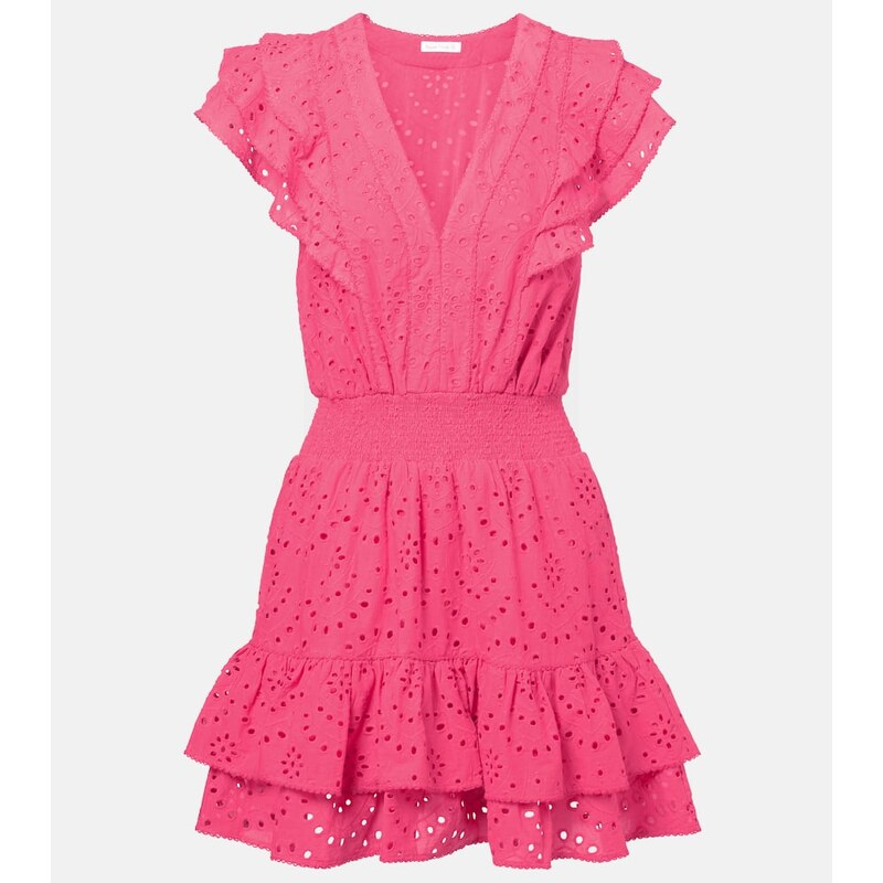 Poupette St Barth Camila shirred cotton minidress