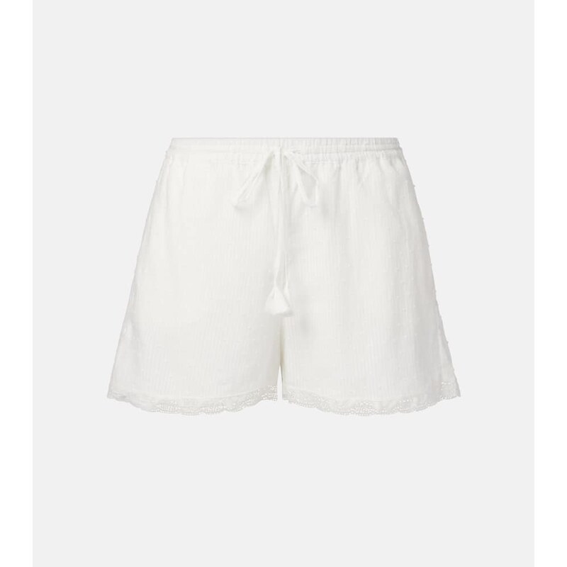 Poupette St Barth Cruse cotton wide-leg shorts