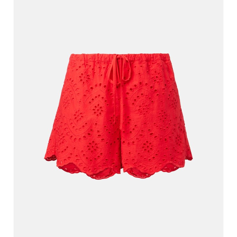 Poupette St Barth Broderie anglaise cotton shorts
